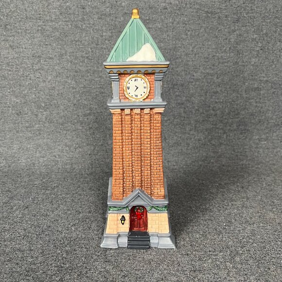 Heartland Valley 1998 Christmas Village Deluxe Lighted Clock Tower - Picture 3 of 9